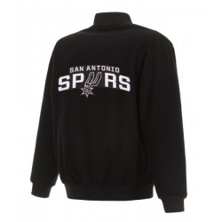 San Antonio Spurs Varsity Black Wool Jacket